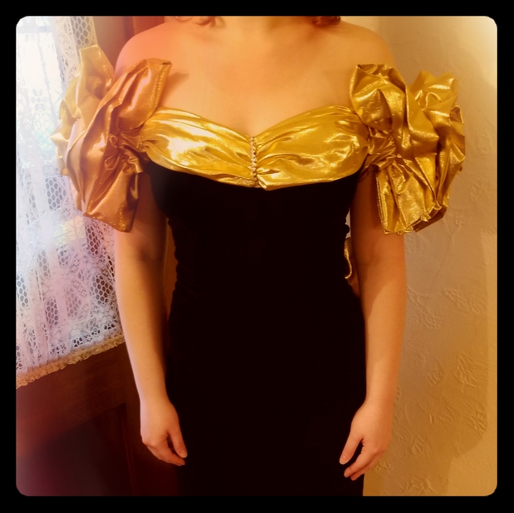 Black velvet special occasion dress